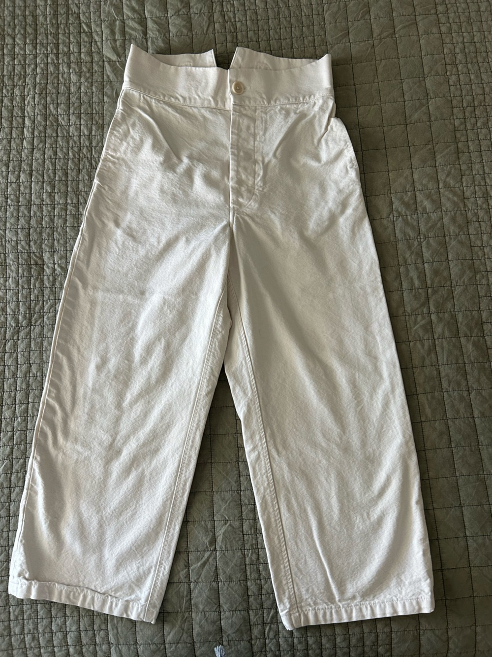 Rudy Jude White Wide-Leg High-Rise Jeans